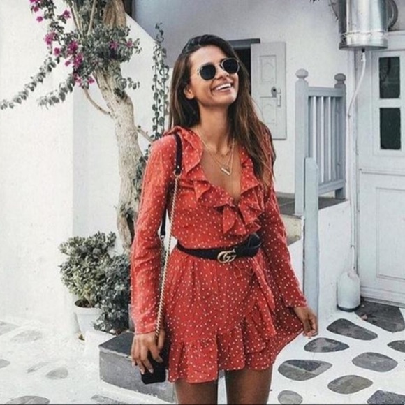 Realisation Par Dresses & Skirts - Realisation Para Alexandra Red Star Wrap Dress